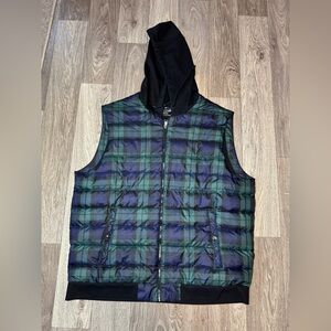 Polo by Ralph Lauren Black and Green Plaid Vest